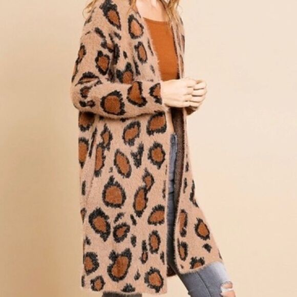 Umgee Leopard Print Cardigan. NWT - Picture 4 of 8